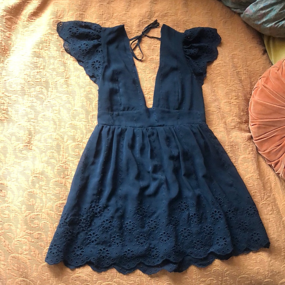 Black Chiffon forever 21 mini black dress.